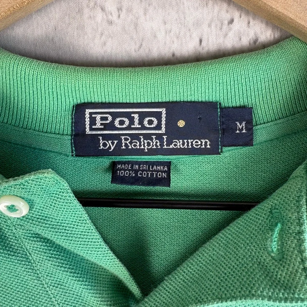 Polo Ralph Lauren‎ Mens Green Classic Fit Short Sleeve Pique Polo Shirt Size M